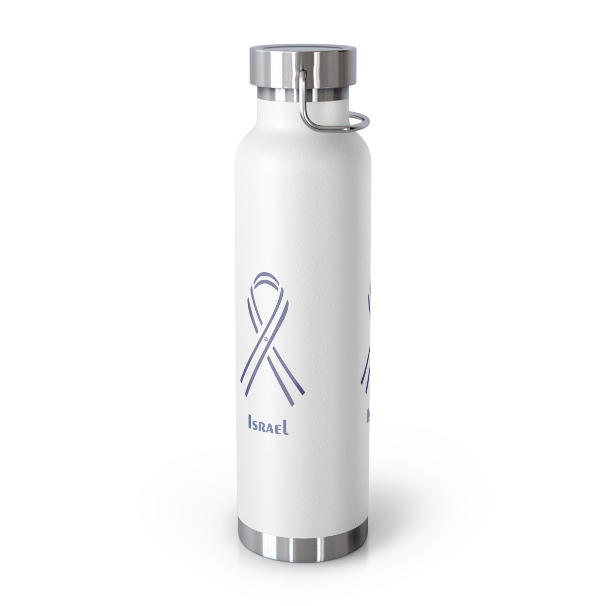 Copper Vacuum Insulated Bottle, 22oz - Israel Victory Ribbon