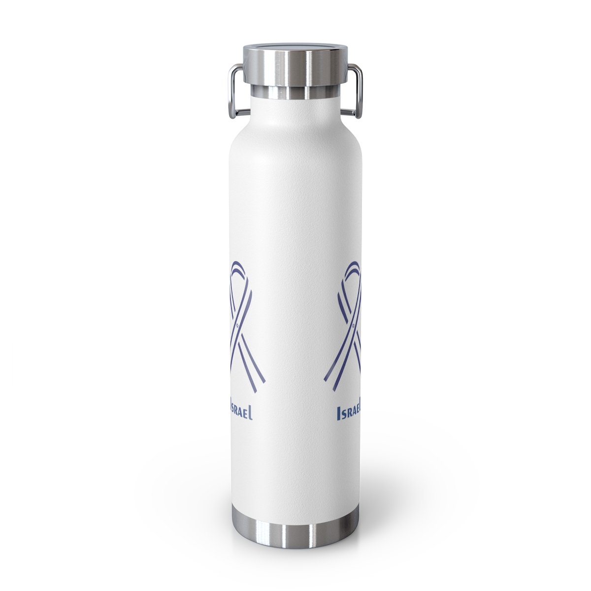 Copper Vacuum Insulated Bottle, 22oz - Israel Victory Ribbon