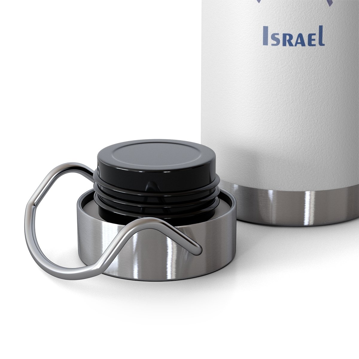 Copper Vacuum Insulated Bottle, 22oz - Israel Victory Ribbon