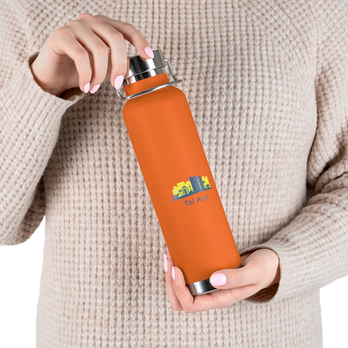 Copper Vacuum Insulated Bottle, 22oz - Tel-Aviv