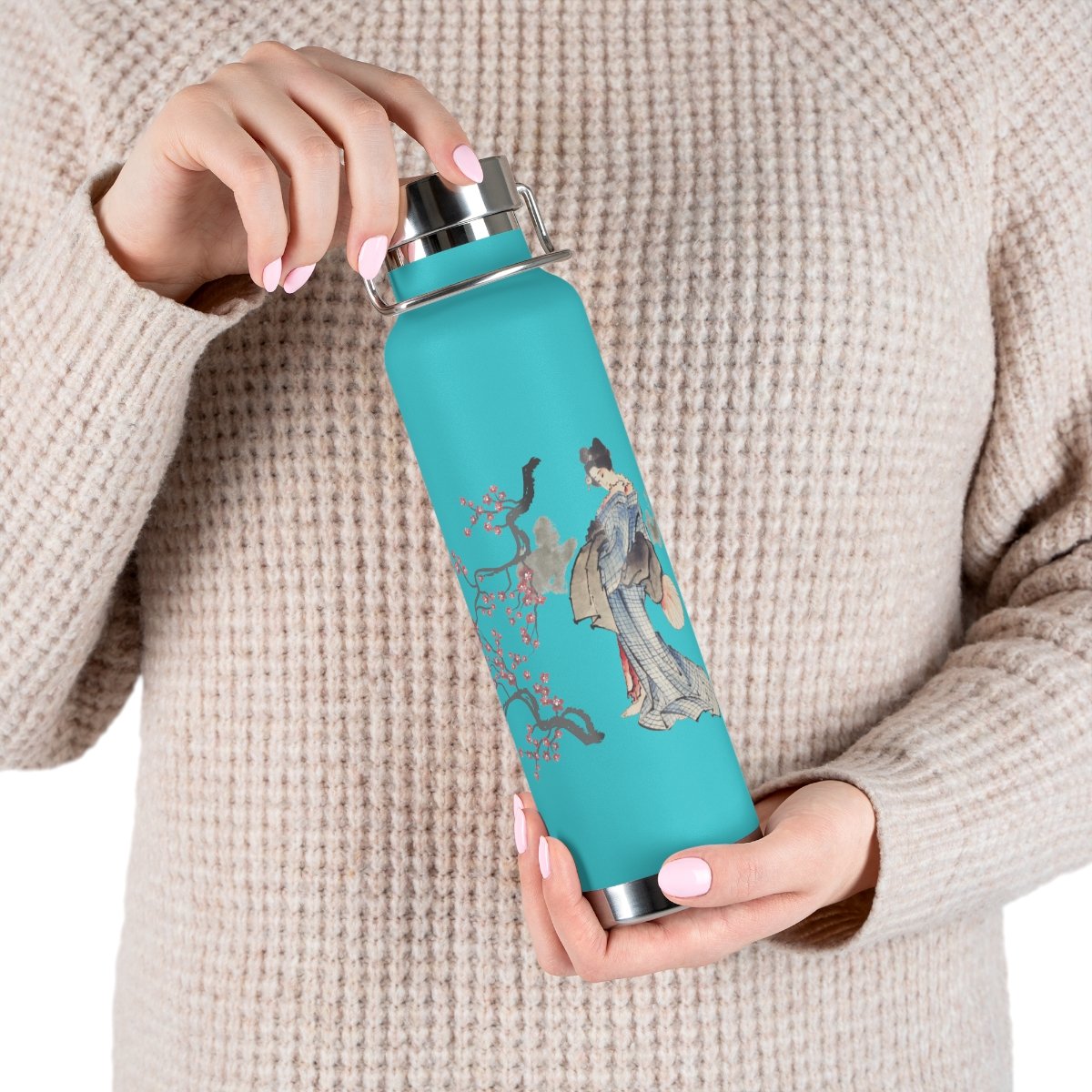 Copper Vacuum Insulated Bottle, 22oz - Japanese style Geisha