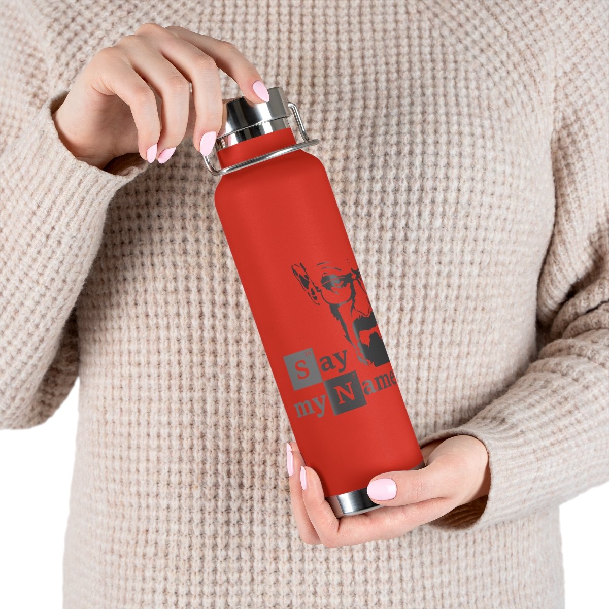 Copper Vacuum Insulated Bottle, 22oz - "Say my name"