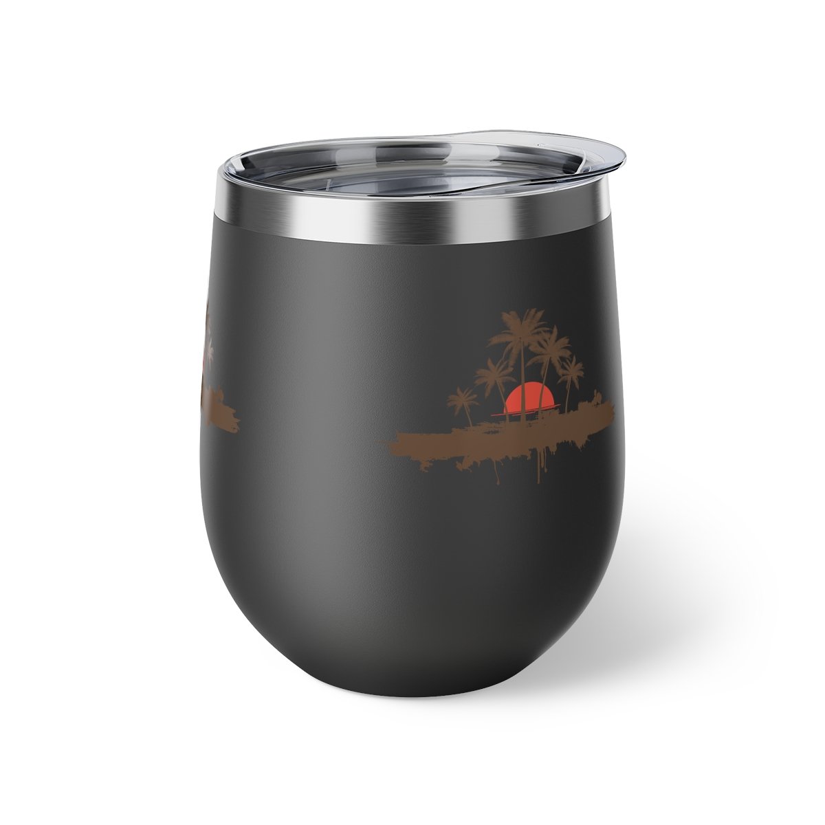 Copper Vacuum Insulated Cup, 12oz - Palm trees